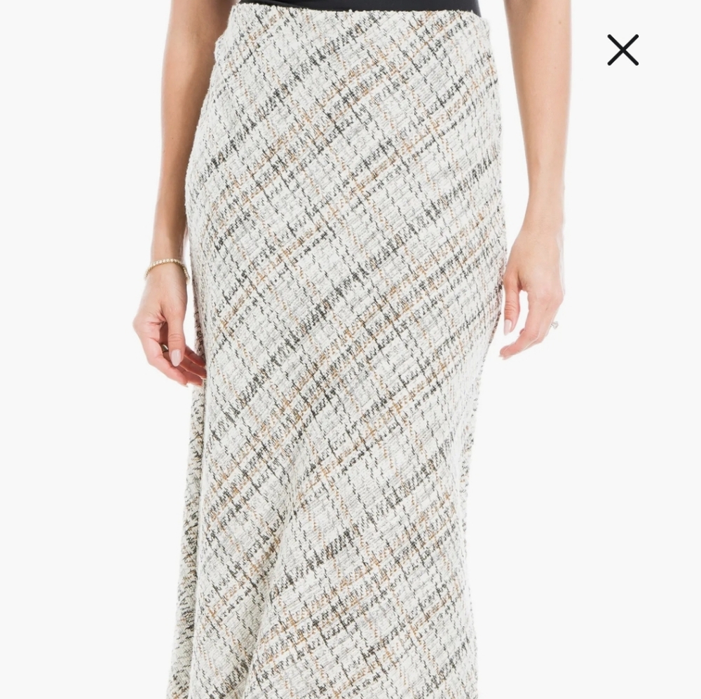 NWOT Max studio Tweed A-Line skirt